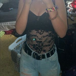 Black Lacy Bodysuit